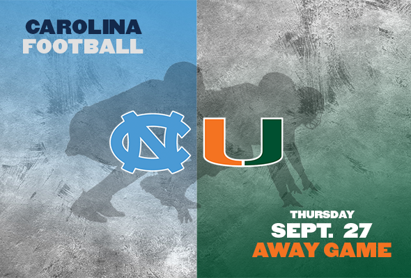 ACC Football Viewing Party -- UNC vs. Miami (5 PM) Sept. 27